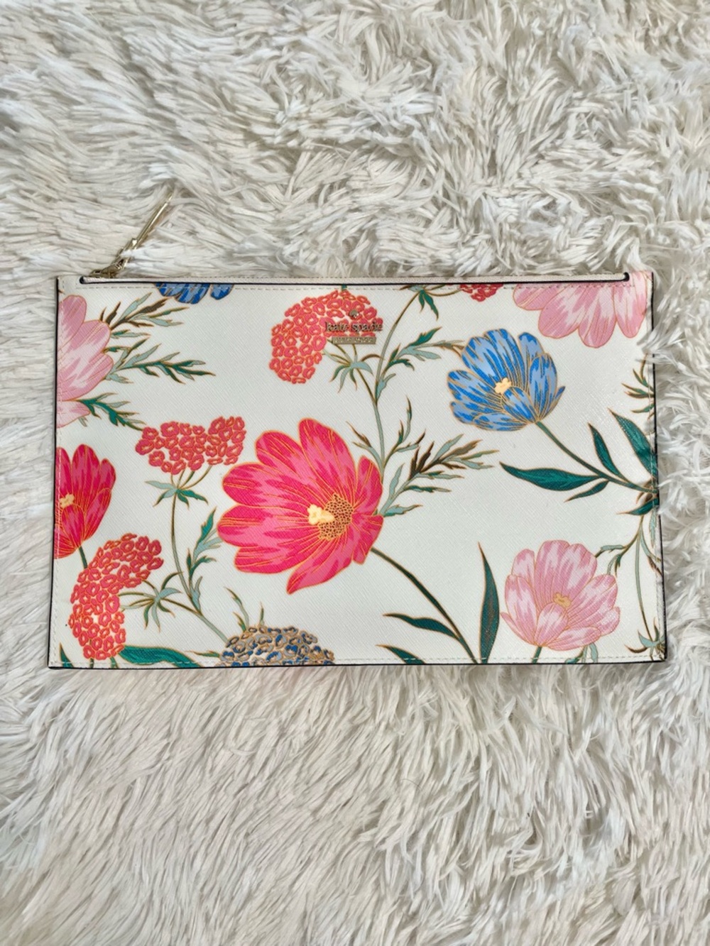 Kate Spade Cameron Street Blossom Hill Lilia Clutch Pouch Floral Zip